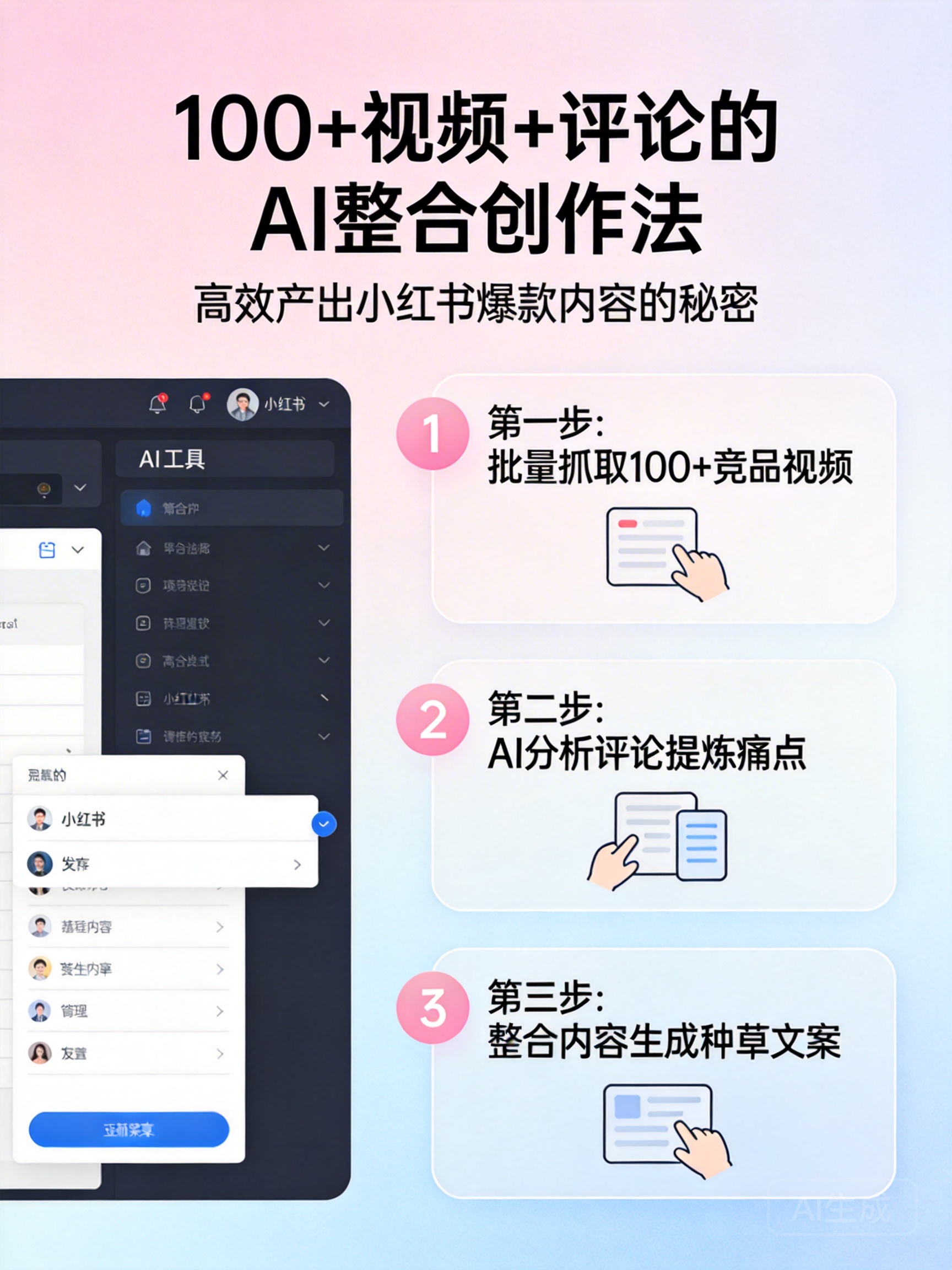 100+视频+评论的AI整合创作法